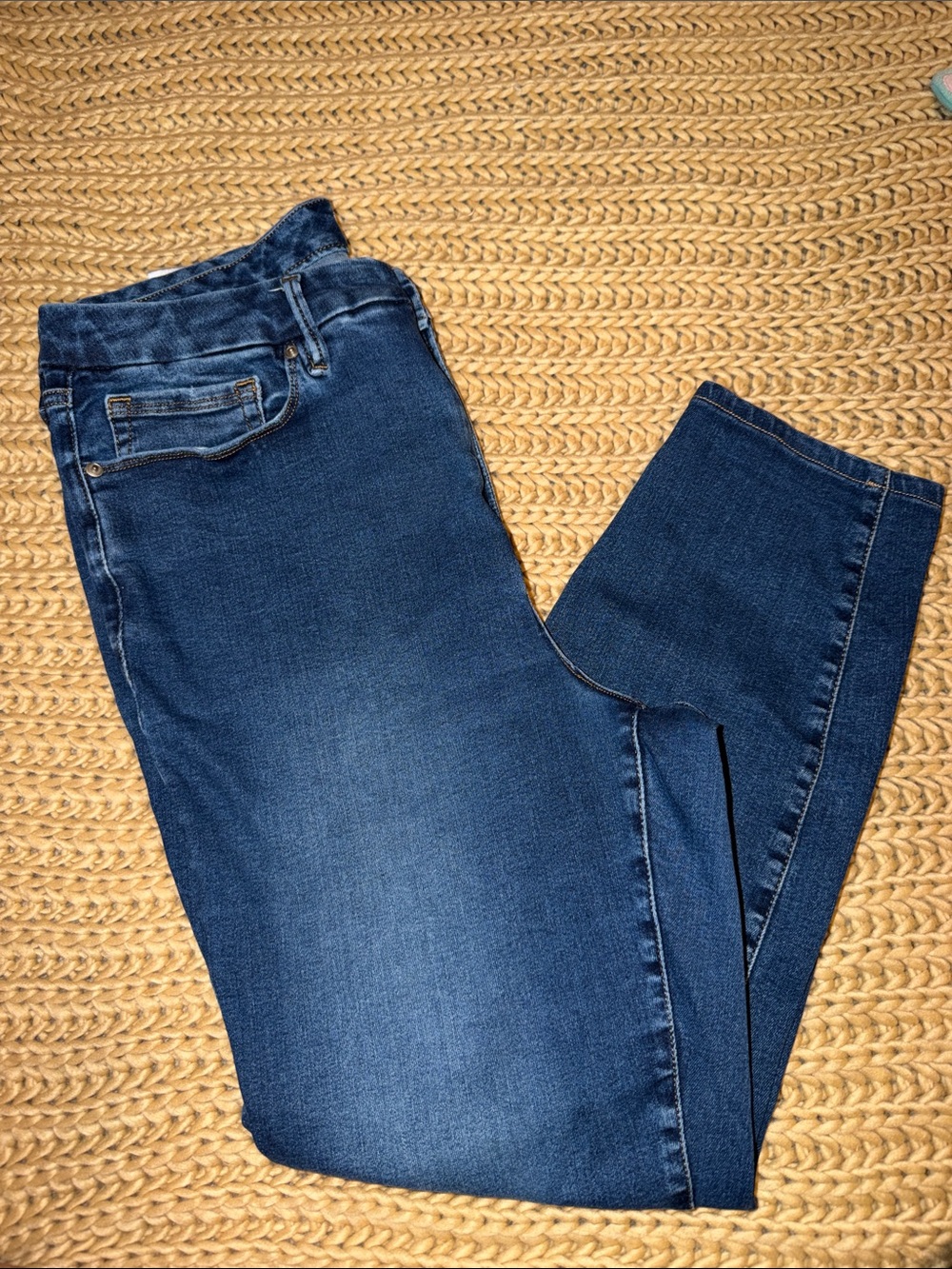 Good American Dark Blue Skinny Jeans - Always Fits Good Legs Skinny size 14-18